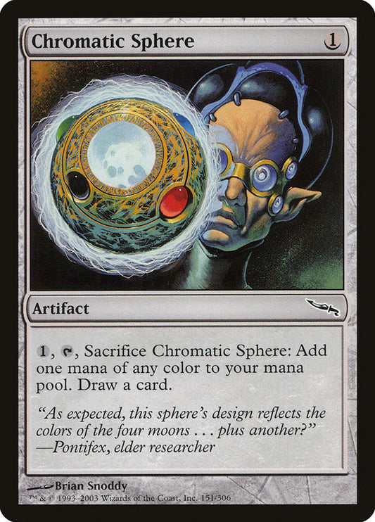 This Is An Image Of The Magic The Gathering Card Chromatic Sphere From The Set Jumpstart - Designed By Artist Brian Snõddy