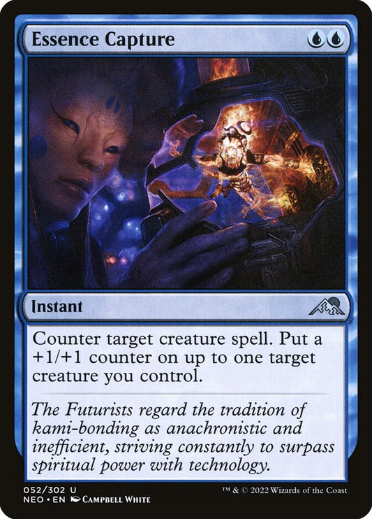 This Is An Image Of The Magic The Gathering Card Essence Capture From The Set Kamigawa: Neon Dynasty - Designed By Artist Campbell White