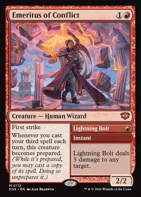 Emeritus of Conflict // Lightning Bolt - FOIL