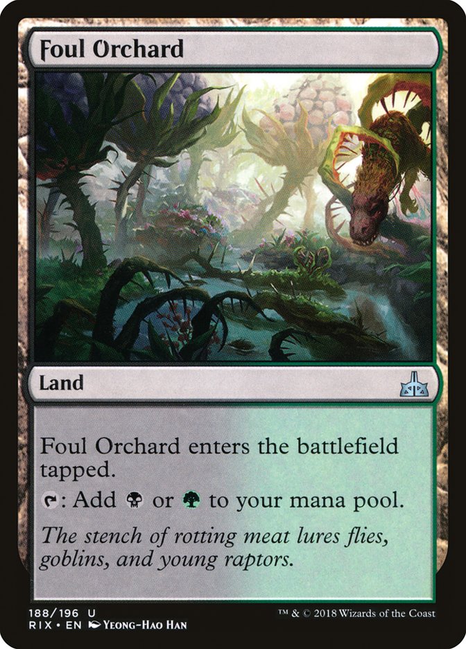 This Is An Image Of The Magic The Gathering Card Foul Orchard From The Set Kaldheim Commander - Designed By Artist Yeong-Hao Han