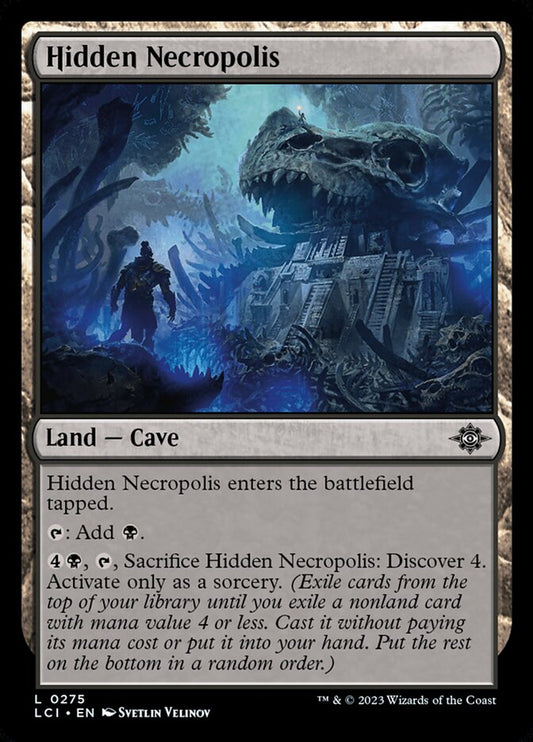This Is An Image Of The Magic The Gathering Card Hidden Necropolis From The Set The Lost Caverns of Ixalan - Designed By Artist Svetlin Velinov