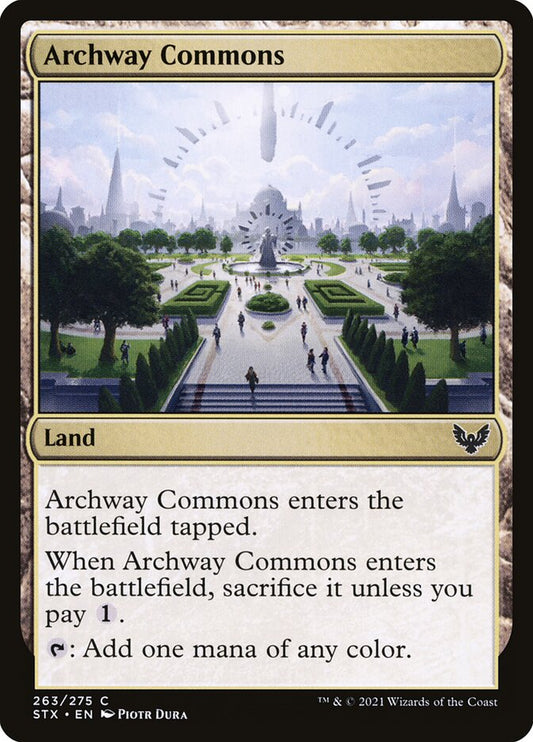 This Is An Image Of The Magic The Gathering Card Archway Commons From The Set Strixhaven: School of Mages - Designed By Artist Piotr Dura
