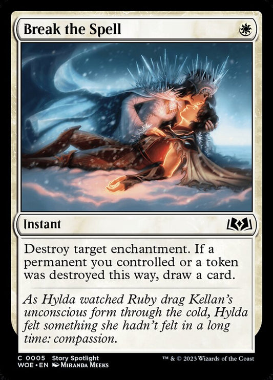 This Is An Image Of The Magic The Gathering Card Break the Spell From The Set Wilds of Eldraine - Designed By Artist Miranda Meeks