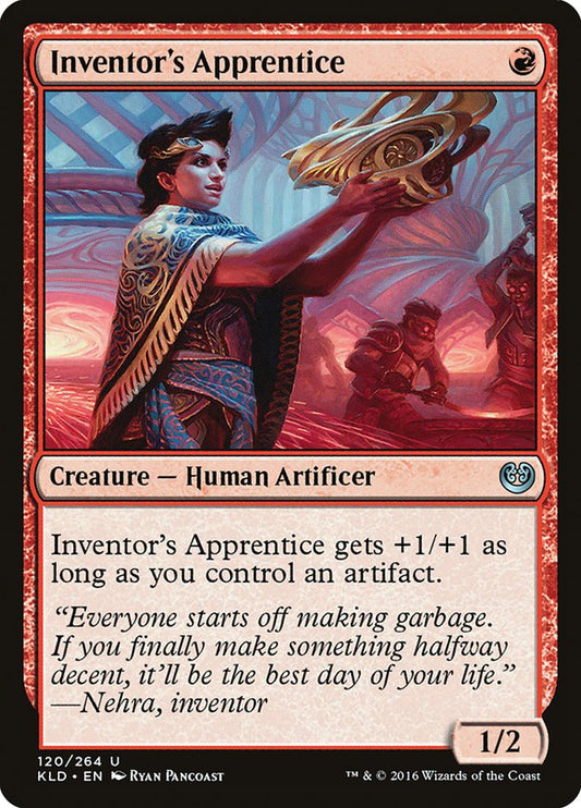 This Is An Image Of The Magic The Gathering Card Inventor's Apprentice From The Set Kaladesh - Designed By Artist Ryan Pancoast
