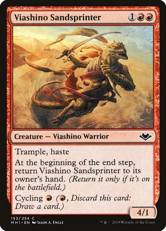 This Is An Image Of The Magic The Gathering Card Viashino Sandsprinter From The Set Modern Horizons - Designed By Artist Jason A. Engle