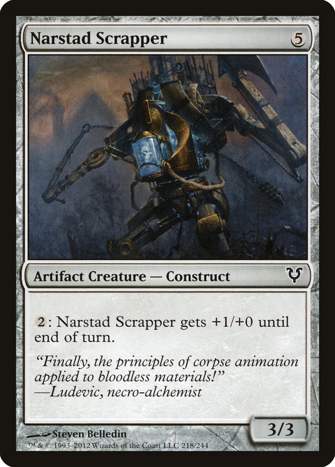 This Is An Image Of The Magic The Gathering Card Narstad Scrapper From The Set Avacyn Restored - Designed By Artist Steven Belledin