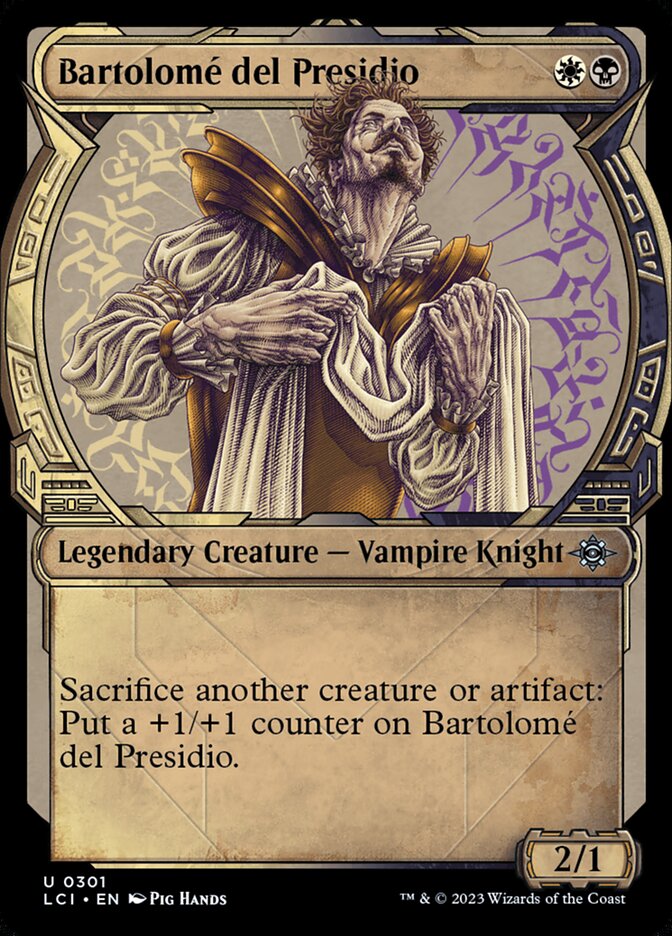 This Is An Image Of The Magic The Gathering Card Bartolomé del Presidio From The Set The Lost Caverns of Ixalan - Designed By Artist Randy Gallegos