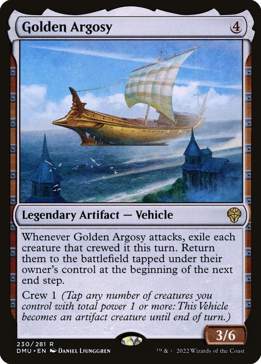 This Is An Image Of The Magic The Gathering Card Golden Argosy From The Set Dominaria United - Designed By Artist Daniel Ljunggren