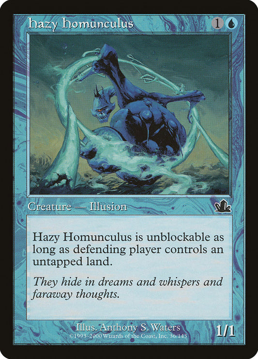 This Is An Image Of The Magic The Gathering Card Hazy Homunculus From The Set Prophecy - Designed By Artist Anthony S. Waters