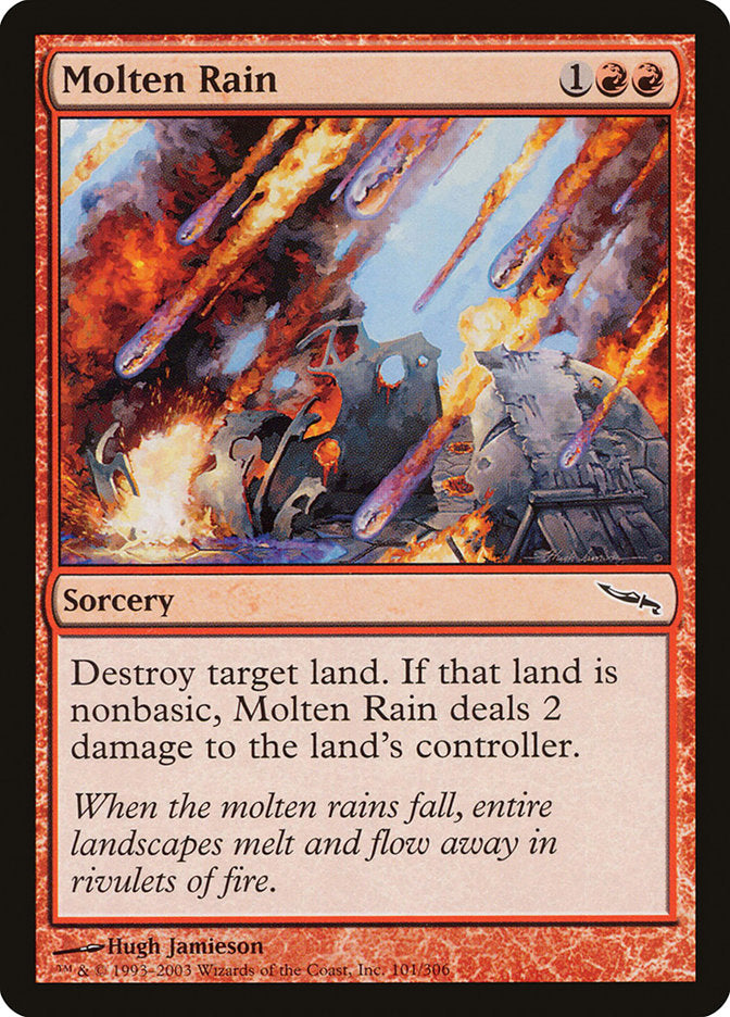 This Is An Image Of The Magic The Gathering Card Molten Rain From The Set Modern Masters 2017 - Designed By Artist Sung Choi