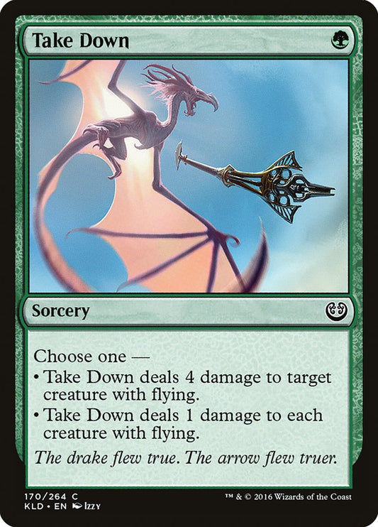 This Is An Image Of The Magic The Gathering Card Take Down From The Set Kaladesh - Designed By Artist Izzy