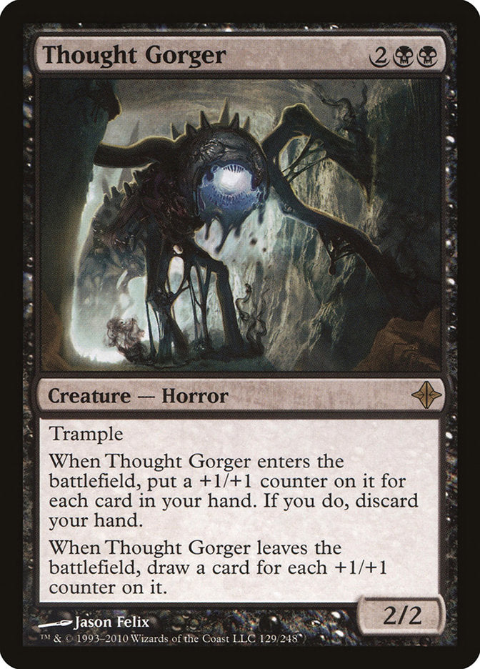 This Is An Image Of The Magic The Gathering Card Thought Gorger From The Set Rise of the Eldrazi - Designed By Artist Jason Felix
