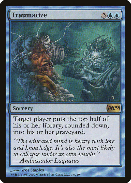 This Is An Image Of The Magic The Gathering Card Traumatize From The Set Magic 2014 - Designed By Artist Greg Staples