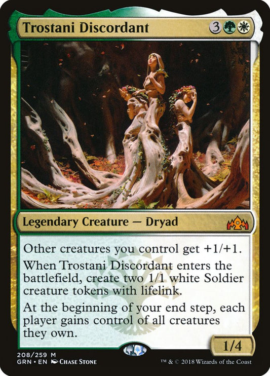 This Is An Image Of The Magic The Gathering Card Trostani Discordant From The Set Ravnica: Clue Edition - Designed By Artist Chase Stone