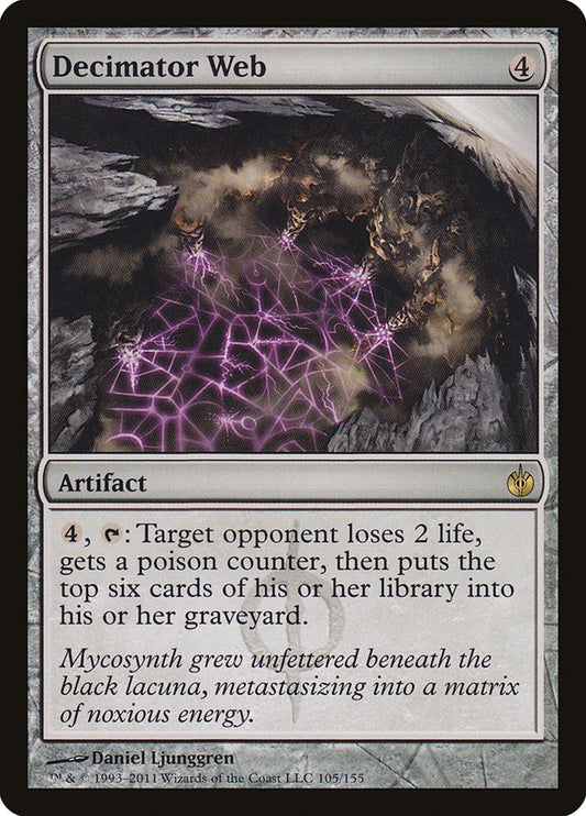 This Is An Image Of The Magic The Gathering Card Decimator Web From The Set Mirrodin Besieged - Designed By Artist Daniel Ljunggren