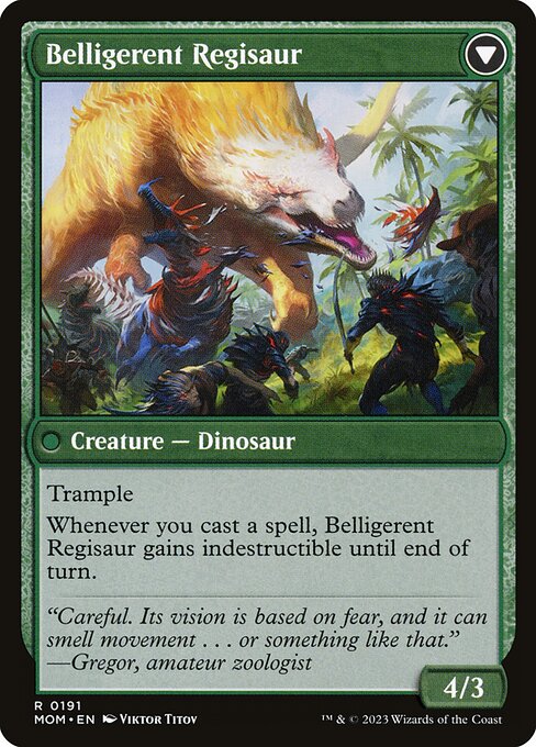 Invasion of Ixalan // Belligerent Regisaur - FOIL