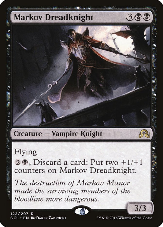 This Is An Image Of The Magic The Gathering Card Markov Dreadknight From The Set Shadows over Innistrad - Designed By Artist Darek Zabrocki