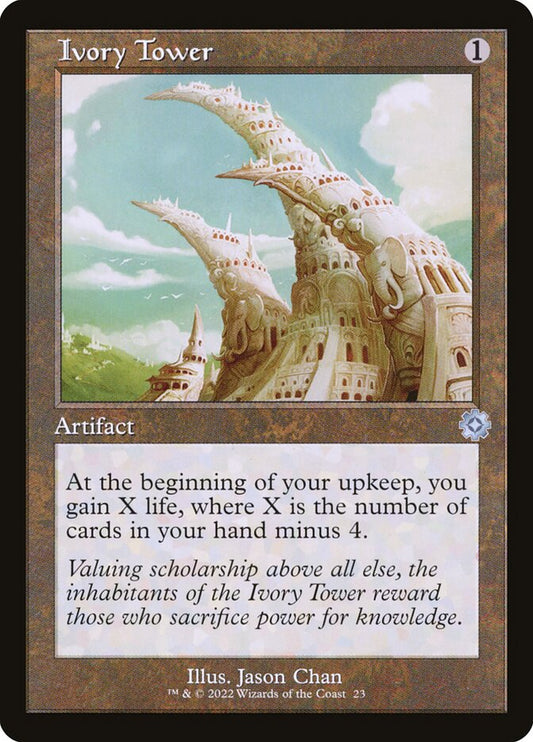 This Is An Image Of The Magic The Gathering Card Ivory Tower From The Set Vintage Masters - Designed By Artist Jason Chan
