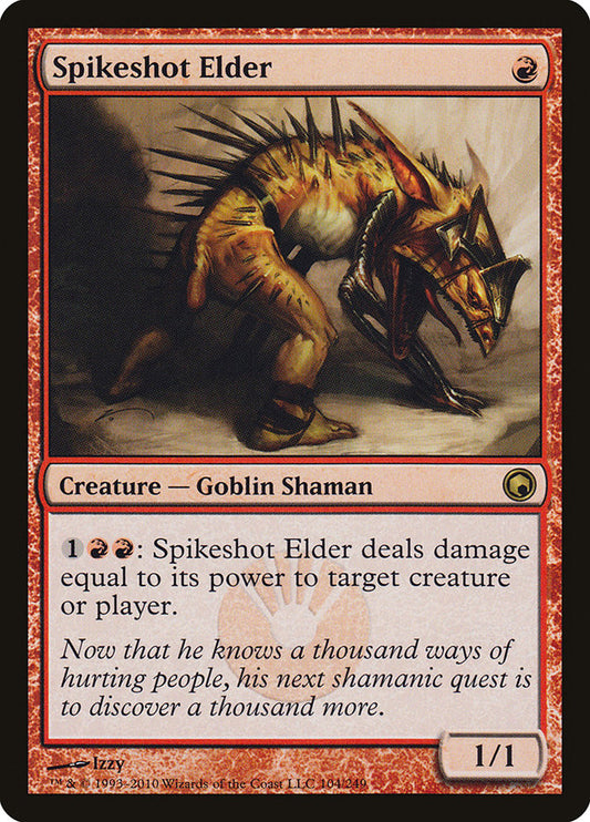 This Is An Image Of The Magic The Gathering Card Spikeshot Elder From The Set Modern Masters 2015 - Designed By Artist Izzy