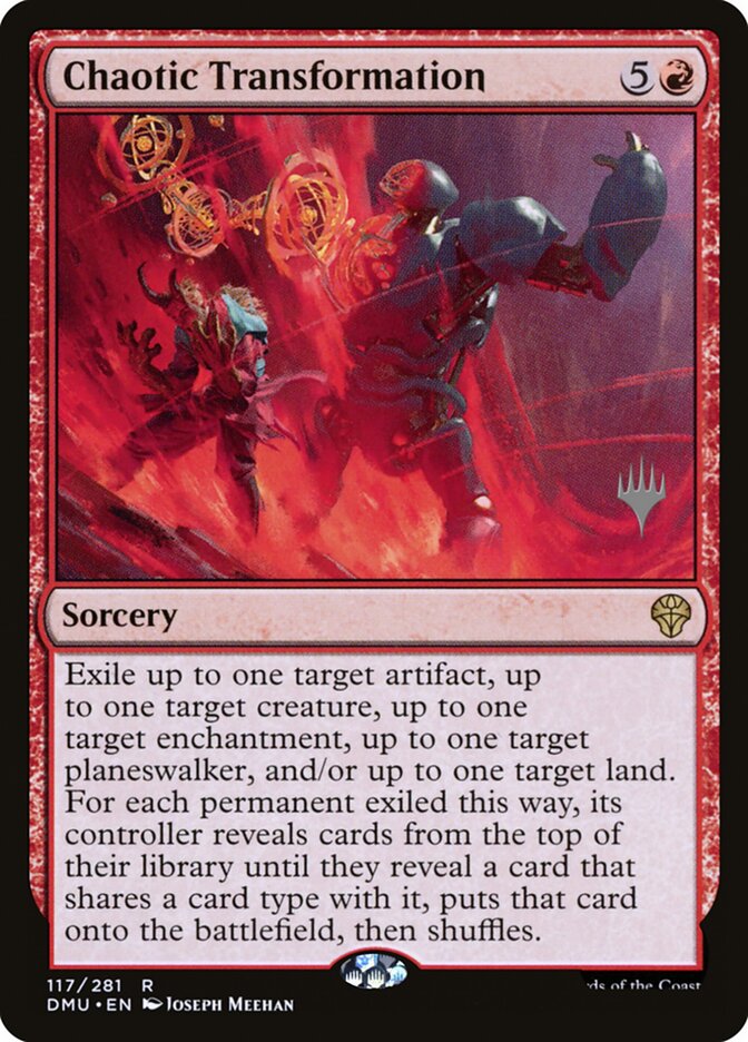 This Is An Image Of The Magic The Gathering Card Chaotic Transformation From The Set Dominaria United - Designed By Artist Joseph Meehan