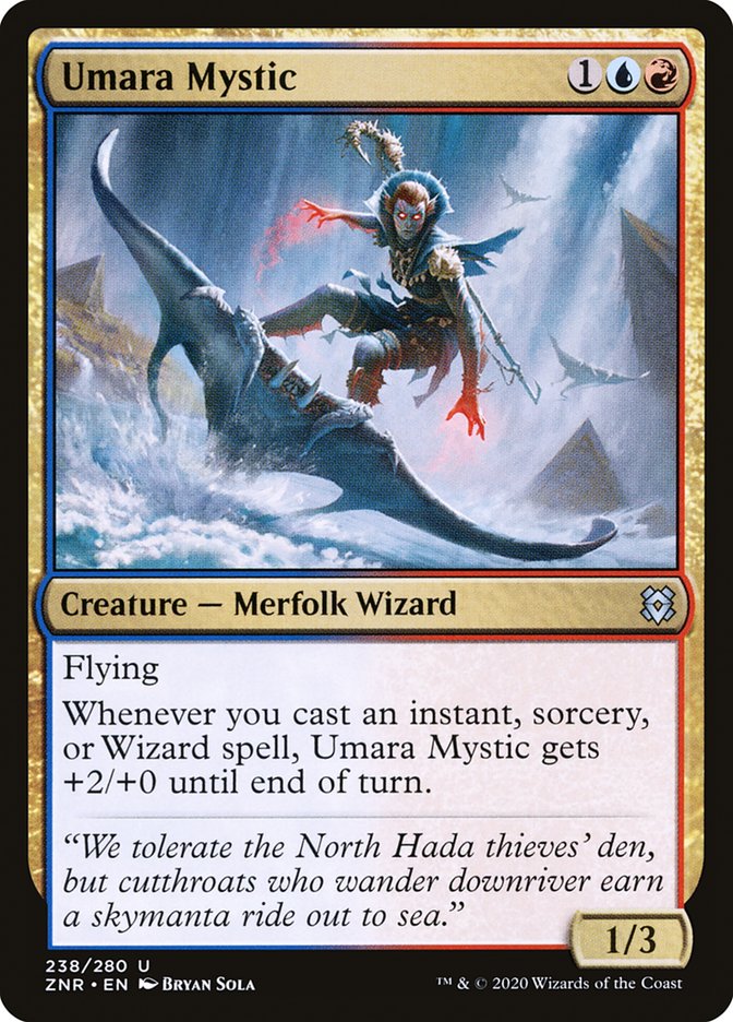 This Is An Image Of The Magic The Gathering Card Umara Mystic From The Set Zendikar Rising - Designed By Artist Bryan Sola
