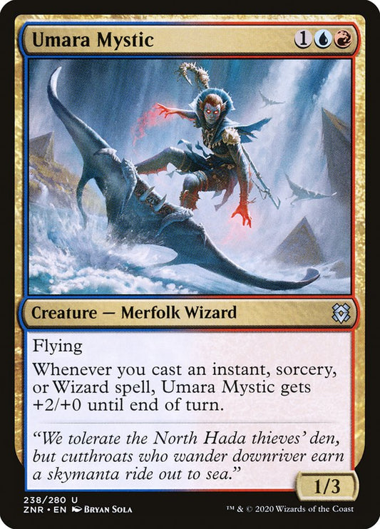 This Is An Image Of The Magic The Gathering Card Umara Mystic From The Set Zendikar Rising - Designed By Artist Bryan Sola