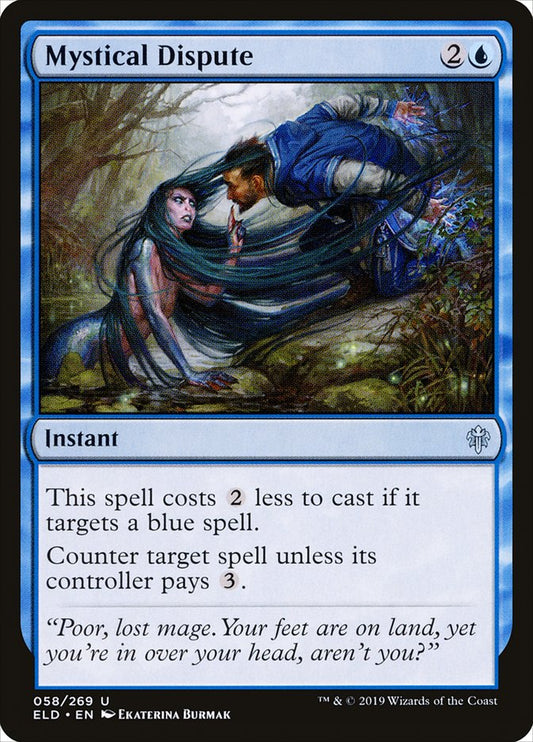This Is An Image Of The Magic The Gathering Card Mystical Dispute From The Set Throne of Eldraine - Designed By Artist Ekaterina Burmak