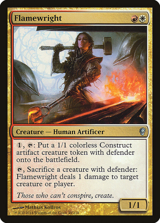 This Is An Image Of The Magic The Gathering Card Flamewright From The Set Conspiracy - Designed By Artist Mathias Kollros