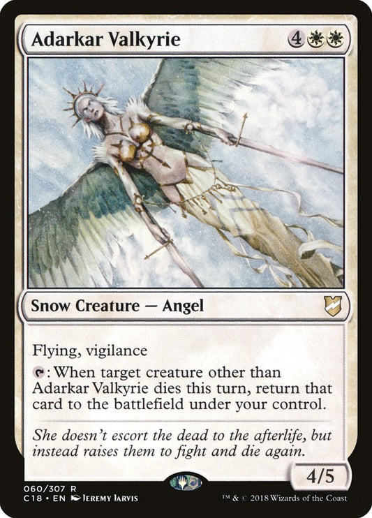 This Is An Image Of The Magic The Gathering Card Adarkar Valkyrie From The Set Commander 2018 - Designed By Artist Jeremy Jarvis