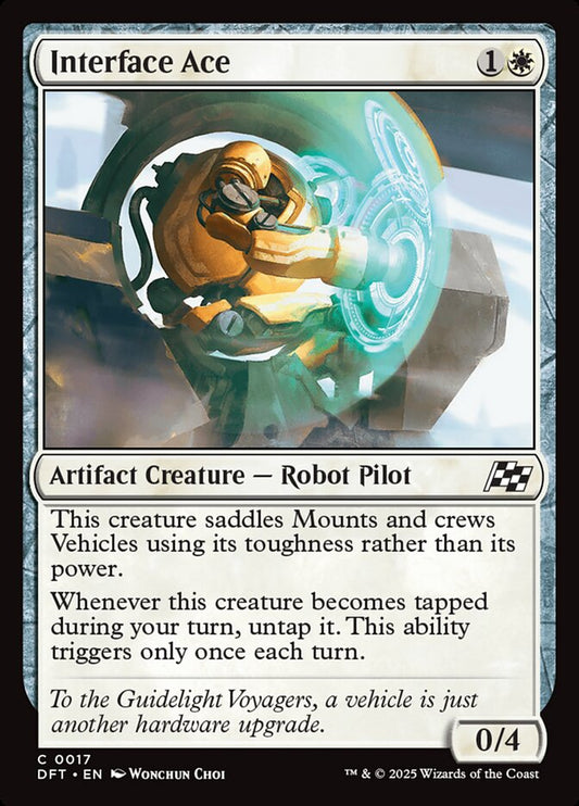 This Is An Image Of The Magic The Gathering Card Interface Ace From The Set Aetherdrift - Designed By Artist Wonchun Choi
