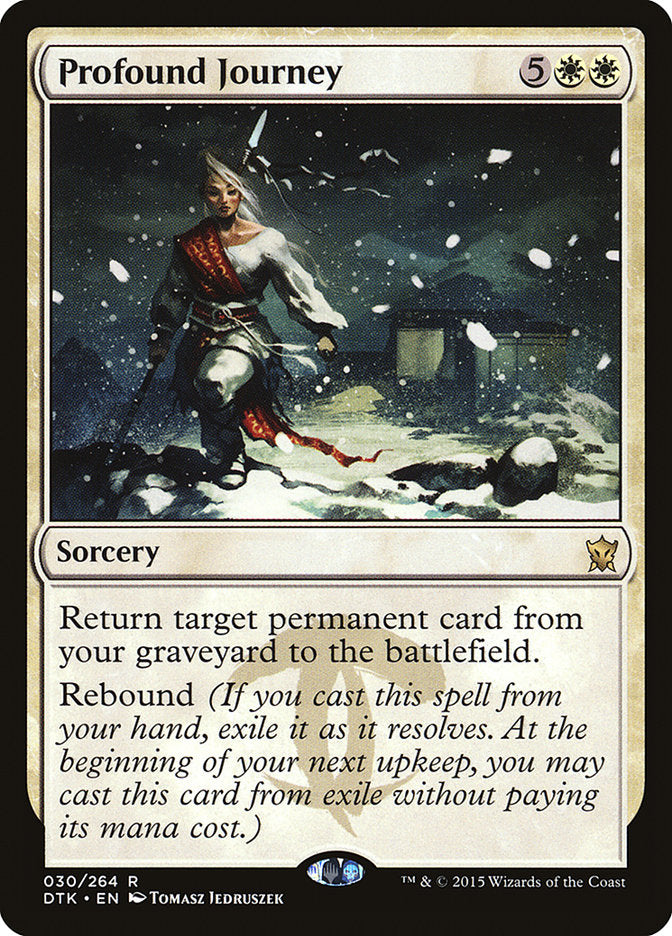 This Is An Image Of The Magic The Gathering Card Profound Journey From The Set Dragons of Tarkir - Designed By Artist Tomasz Jedruszek