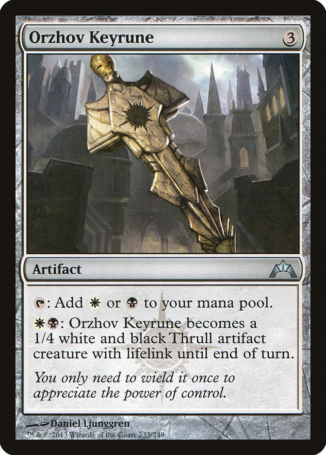 This Is An Image Of The Magic The Gathering Card Orzhov Keyrune From The Set Gatecrash - Designed By Artist Daniel Ljunggren
