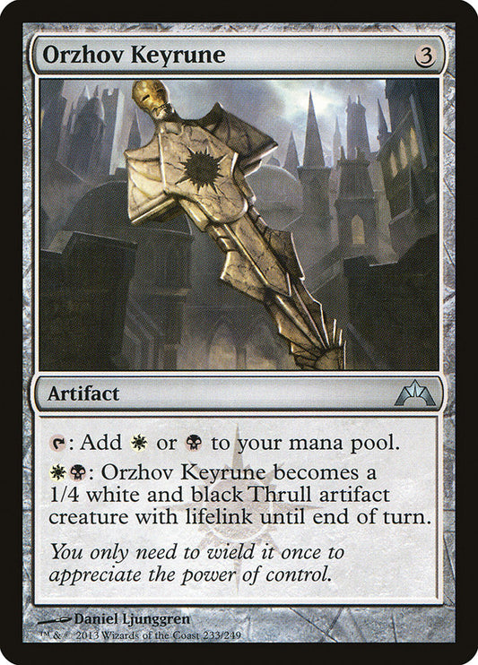 This Is An Image Of The Magic The Gathering Card Orzhov Keyrune From The Set Gatecrash - Designed By Artist Daniel Ljunggren