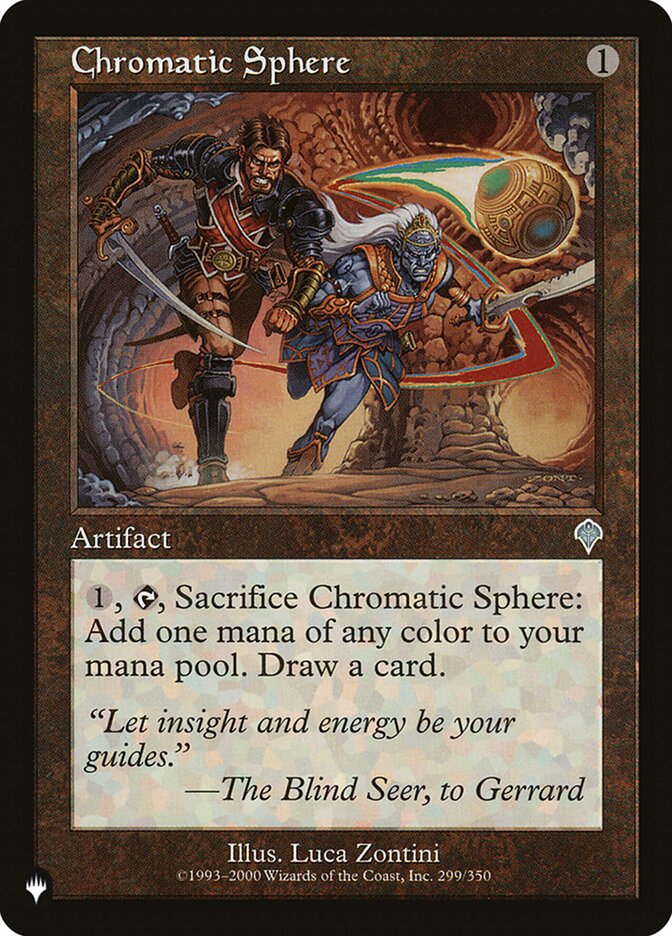 This Is An Image Of The Magic The Gathering Card Chromatic Sphere From The Set Jumpstart - Designed By Artist Brian Snõddy
