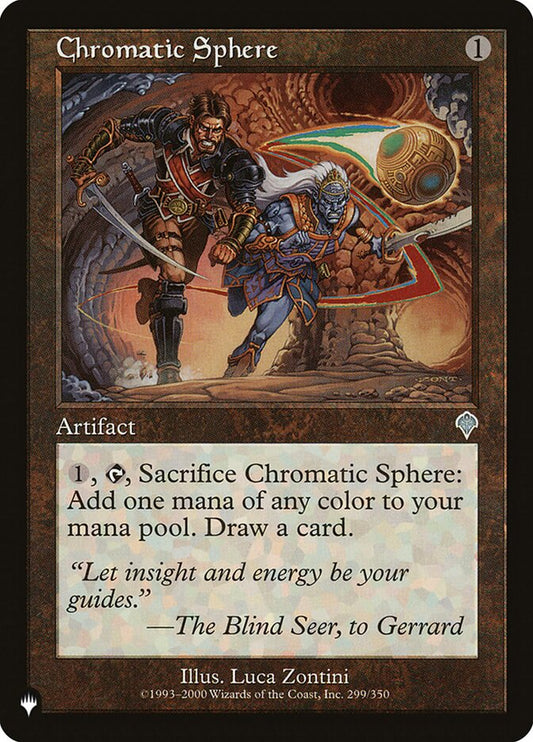 This Is An Image Of The Magic The Gathering Card Chromatic Sphere From The Set Jumpstart - Designed By Artist Brian Snõddy