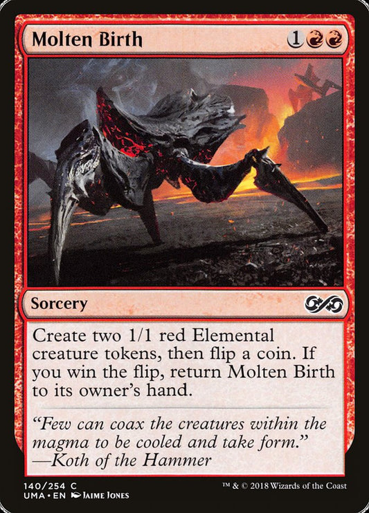 This Is An Image Of The Magic The Gathering Card Molten Birth From The Set Ultimate Masters - Designed By Artist Jaime Jones