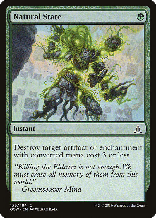 This Is An Image Of The Magic The Gathering Card Natural State From The Set Oath of the Gatewatch - Designed By Artist Volkan Baǵa
