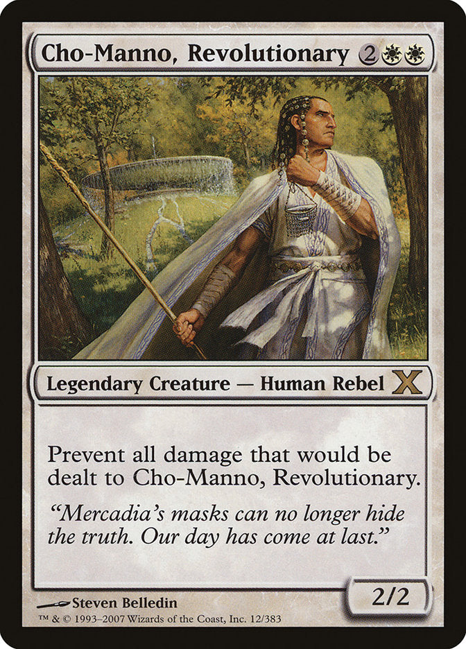 This Is An Image Of The Magic The Gathering Card Cho-Manno, Revolutionary From The Set Tenth Edition - Designed By Artist Steven Belledin