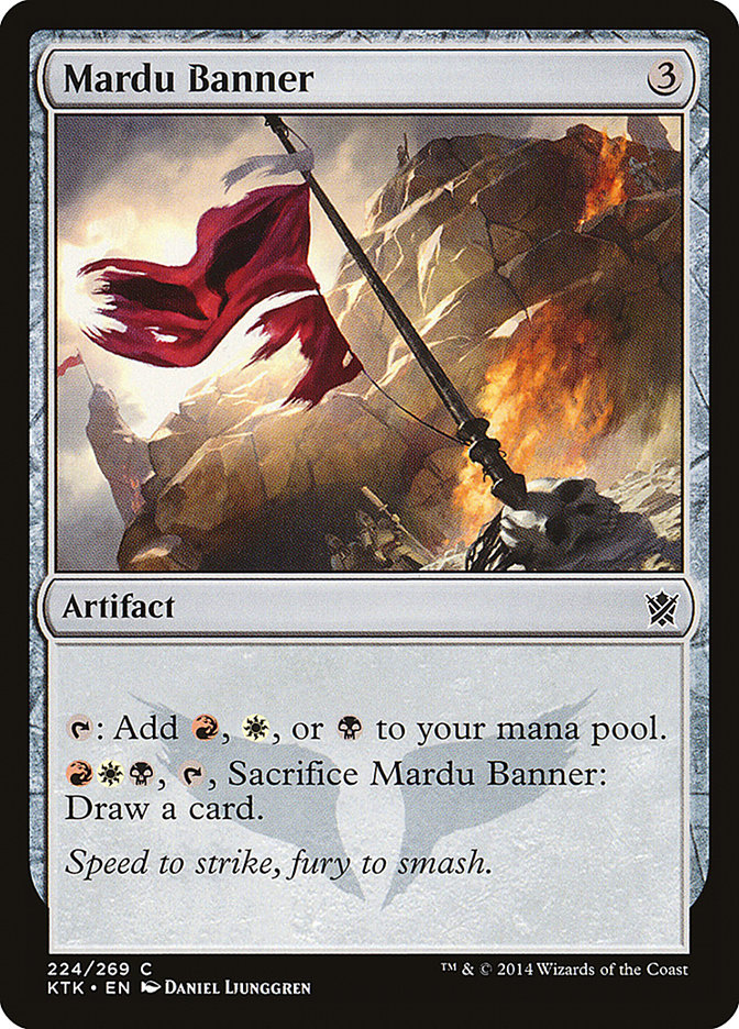 This Is An Image Of The Magic The Gathering Card Mardu Banner From The Set Khans of Tarkir - Designed By Artist Daniel Ljunggren