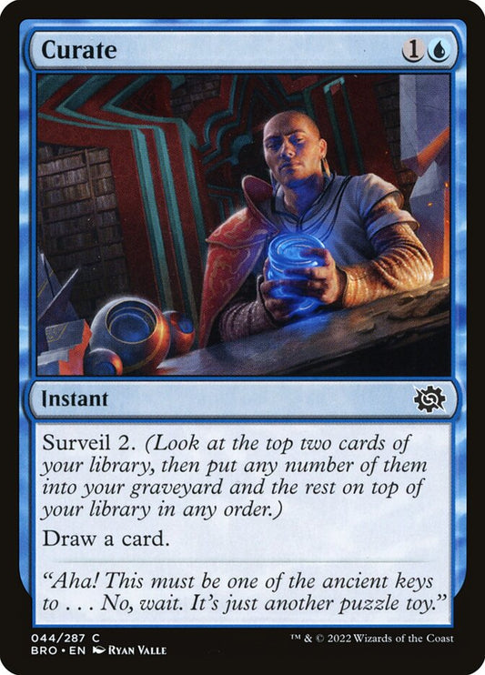 This Is An Image Of The Magic The Gathering Card Curate From The Set Murders at Karlov Manor Commander - Designed By Artist Ryan Valle