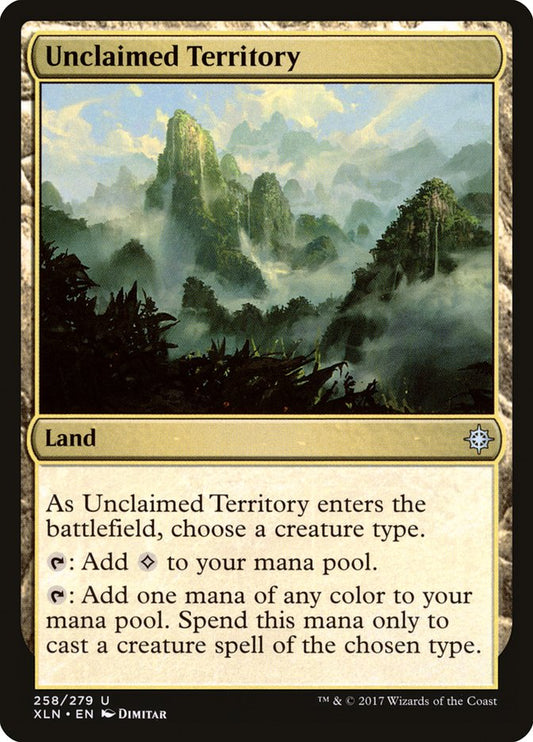 This Is An Image Of The Magic The Gathering Card Unclaimed Territory From The Set The Lost Caverns of Ixalan Commander - Designed By Artist Dimitar Marinski