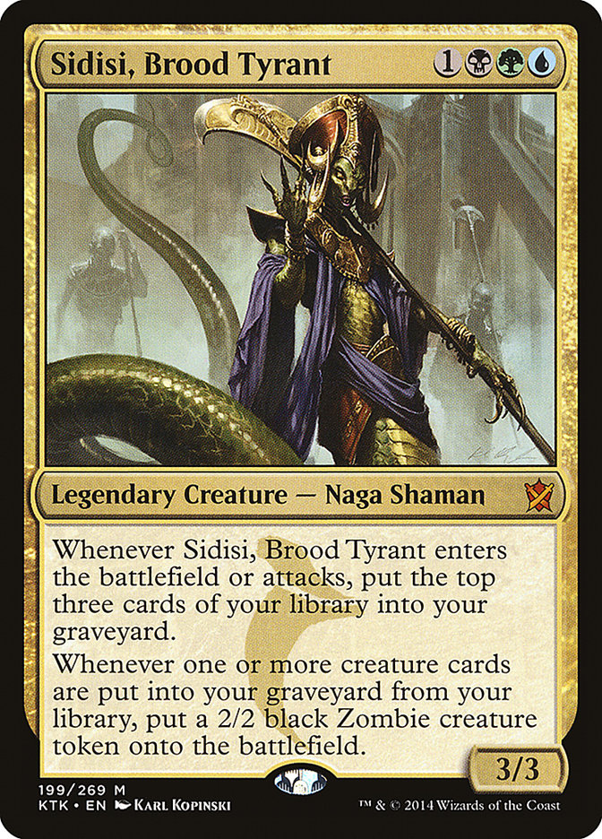 This Is An Image Of The Magic The Gathering Card Sidisi, Brood Tyrant From The Set Commander Masters - Designed By Artist Karl Kopinski
